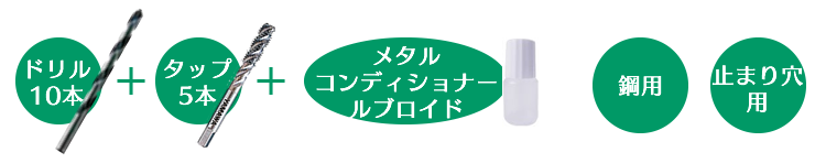 ドリル・タップセット内容